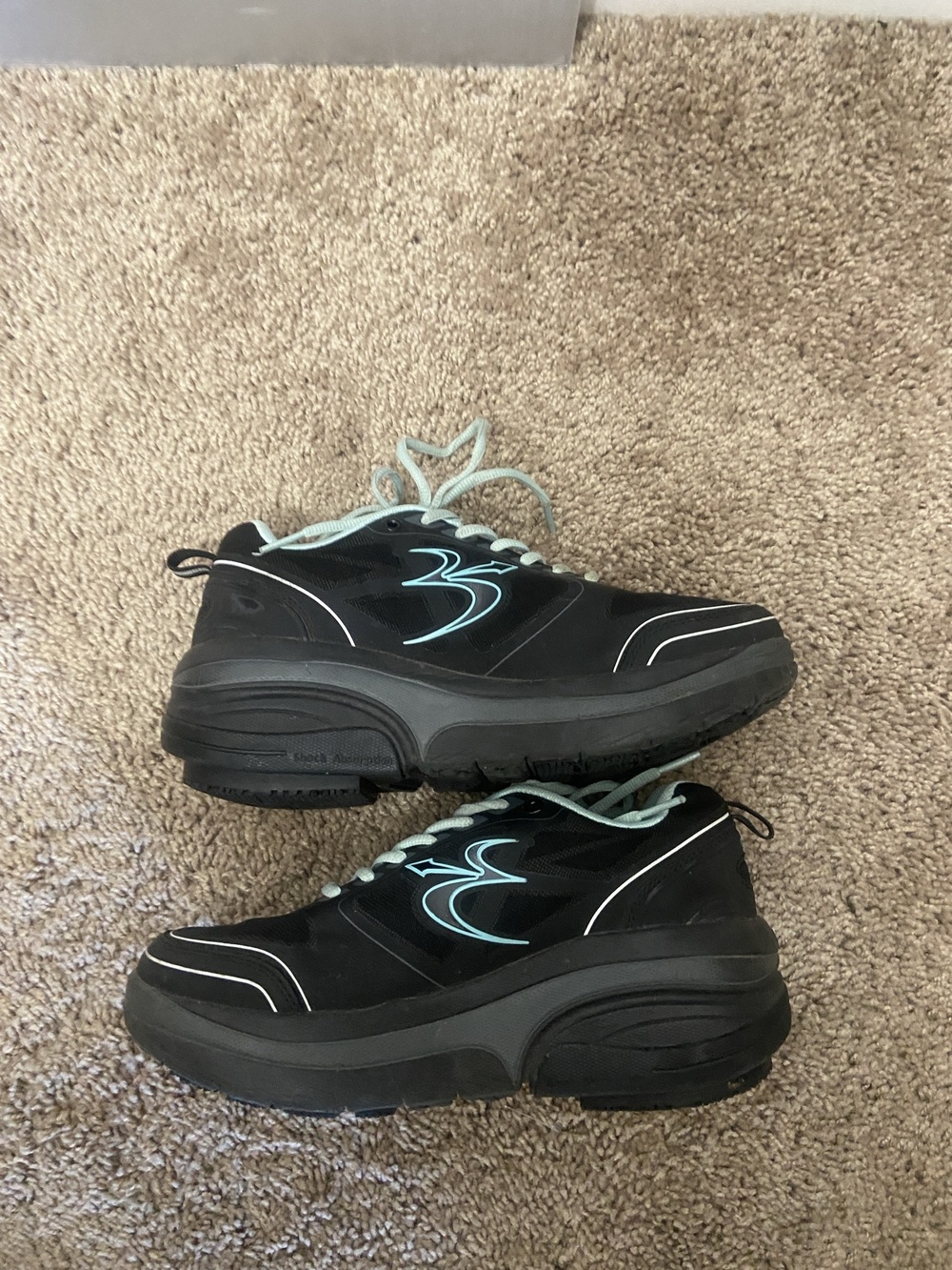 Gravity Defyer Gdefy Shoes Womens Size 8 Black Walking Sneakers TB9022FTL-M
